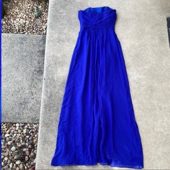 Ted Baker Silk Strapless Maxi Gown Womens Blue 0 - Picture 9 of 9